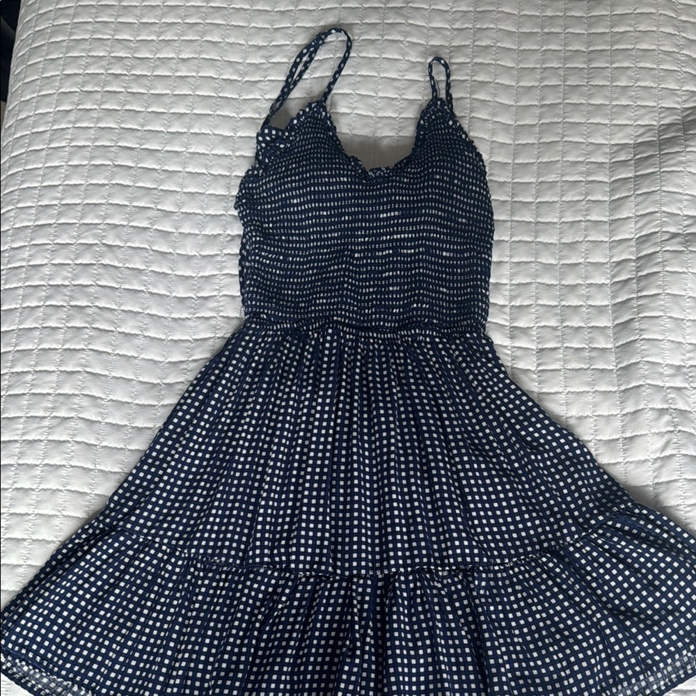 Ocean Drive Navy and White Checkered Dress